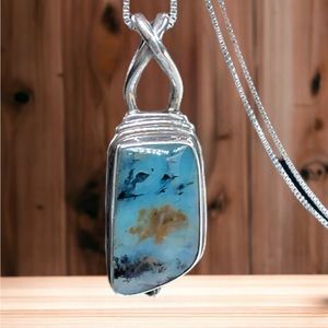 🌺Unique Sarda Sterling & Agate Necklace